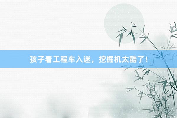 孩子看工程车入迷，挖掘机太酷了！